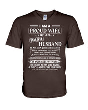 Load image into Gallery viewer, I Am A Proud Wife Of An Irish Husband Gift For Family Guys V-Neck