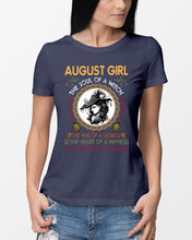Load image into Gallery viewer, Birthday Gift For August Girl The Soul Of A Witch Ladies Tee