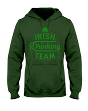 Load image into Gallery viewer, Irsih Drinking Team Green Shamrock St Patrick's Day Hoodie