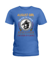 Load image into Gallery viewer, Birthday Gift For August Girl The Soul Of A Witch Ladies Tee