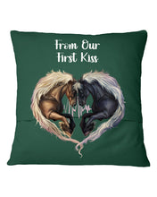 Load image into Gallery viewer, Horses From Our First Kiss Custom Name Gift For Girlfriend Pillow Cover