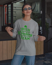 Load image into Gallery viewer, Irsih Drinking Team Green Shamrock St Patrick's Day Unisex Long Sleeve