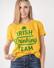 Load image into Gallery viewer, Irsih Drinking Team Green Shamrock St Patrick's Day Guys Tee
