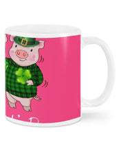 Load image into Gallery viewer, Pig Wear Plaid Shirt And Top Hat St Patrick's Day Gift Mug