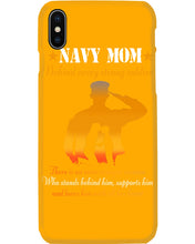 Load image into Gallery viewer, Son Gift For Navy Mom Behind Every Strong Soldier Phone case