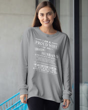 Load image into Gallery viewer, I Am A Proud Wife Of An Irish Husband Gift For Family Unisex Long Sleeve