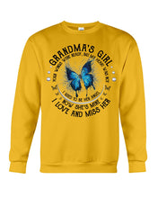 Load image into Gallery viewer, Blue Butterfly Gift For Angel Grandma Your Wings Were Ready Sweatshirt