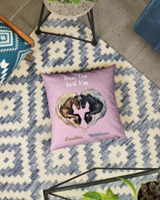 Load image into Gallery viewer, Horses From Our First Kiss Custom Name Gift For Girlfriend Pillow Cover
