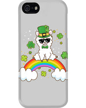 Load image into Gallery viewer, Llama Sitting On Rainbow Clovers St Patrick's Day Gift Phone case