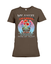 Load image into Gallery viewer, My Angel Grandpa Who Watched Over My Back Ladies Tee