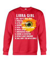 Load image into Gallery viewer, Birthday Gift For Libra Girl Will Bury You With A Smile Sweatshirt