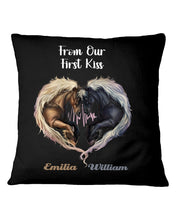 Load image into Gallery viewer, Horses From Our First Kiss Custom Name Gift For Girlfriend Pillow Cover
