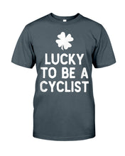 Load image into Gallery viewer, Lucky To Be A Biker Pilot Clover St Patrick's Day Gift Guys Tee