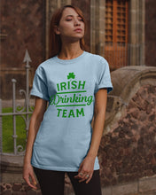 Load image into Gallery viewer, Irsih Drinking Team Green Shamrock St Patrick's Day Guys Tee