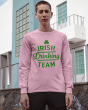 Load image into Gallery viewer, Irsih Drinking Team Green Shamrock St Patrick's Day Unisex Long Sleeve