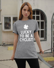 Load image into Gallery viewer, Lucky To Be A Biker Pilot Clover St Patrick's Day Gift Guys Tee