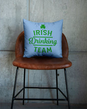 Load image into Gallery viewer, Irsih Drinking Team Green Shamrock St Patrick's Day Pillow Cover