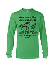 Load image into Gallery viewer, There Was A Girl Who Really Loved Horses And Dogs Unisex Long Sleeve