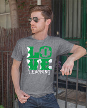 Load image into Gallery viewer, Teaching Love Clover St Patrick's Day Gift Guys Tee