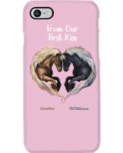 Load image into Gallery viewer, Horses From Our First Kiss Custom Name Gift For Girlfriend Phone case