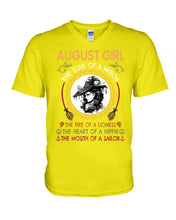 Load image into Gallery viewer, Birthday Gift For August Girl The Soul Of A Witch Guys V-Neck