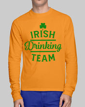 Load image into Gallery viewer, Irsih Drinking Team Green Shamrock St Patrick's Day Unisex Long Sleeve