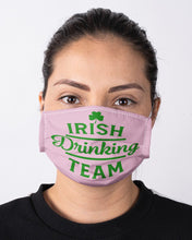 Load image into Gallery viewer, Irsih Drinking Team Green Shamrock St Patrick's Day Cloth Face Mask
