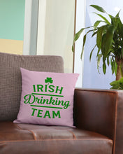 Load image into Gallery viewer, Irsih Drinking Team Green Shamrock St Patrick's Day Pillow Cover
