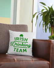 Load image into Gallery viewer, Irsih Drinking Team Green Shamrock St Patrick's Day Pillow Cover