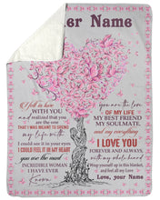Load image into Gallery viewer, You Are The Most Heart Tree Custom Name Gift For Girlfriend Sherpa Blanket