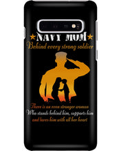 Load image into Gallery viewer, Son Gift For Navy Mom Behind Every Strong Soldier Phone case