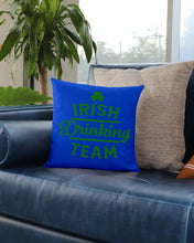 Load image into Gallery viewer, Irsih Drinking Team Green Shamrock St Patrick's Day Pillow Cover