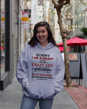 Load image into Gallery viewer, I'm Already Taken By A Freaking Crazy Guy Hoodie