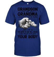 Load image into Gallery viewer, Can't Be Broken Grandma And Grandson Guys Tee