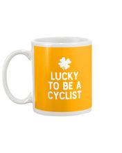 Load image into Gallery viewer, Lucky To Be A Biker Pilot Clover St Patrick's Day Gift Mug