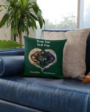Load image into Gallery viewer, Horses From Our First Kiss Custom Name Gift For Girlfriend Pillow Cover