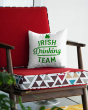 Load image into Gallery viewer, Irsih Drinking Team Green Shamrock St Patrick's Day Pillow Cover