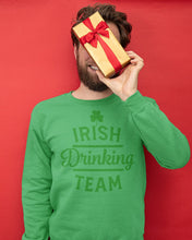 Load image into Gallery viewer, Irsih Drinking Team Green Shamrock St Patrick's Day Sweatshirt