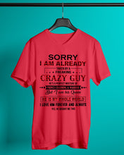 Load image into Gallery viewer, I'm Already Taken By A Freaking Crazy Guy Guys V-Neck