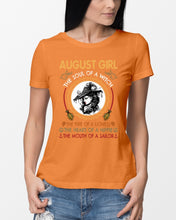 Load image into Gallery viewer, Birthday Gift For August Girl The Soul Of A Witch Ladies Tee