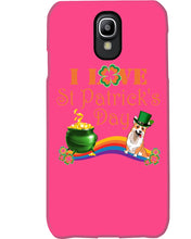 Load image into Gallery viewer, Corgi Sitting On Rainbow I Love St Patrick's Day Gift For Dog Lovers Phone case