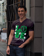 Load image into Gallery viewer, Teaching Love Clover St Patrick's Day Gift Guys V-Neck