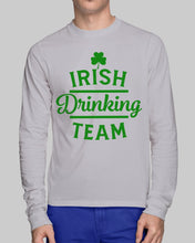 Load image into Gallery viewer, Irsih Drinking Team Green Shamrock St Patrick's Day Unisex Long Sleeve