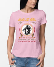 Load image into Gallery viewer, Birthday Gift For August Girl The Soul Of A Witch Ladies Tee