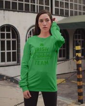 Load image into Gallery viewer, Irsih Drinking Team Green Shamrock St Patrick's Day Unisex Long Sleeve