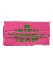 Load image into Gallery viewer, Irsih Drinking Team Green Shamrock St Patrick's Day Cloth Face Mask