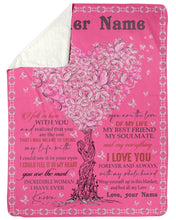 Load image into Gallery viewer, You Are The Most Heart Tree Custom Name Gift For Girlfriend Sherpa Blanket