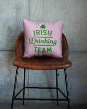 Load image into Gallery viewer, Irsih Drinking Team Green Shamrock St Patrick's Day Pillow Cover