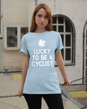 Load image into Gallery viewer, Lucky To Be A Biker Pilot Clover St Patrick's Day Gift Guys Tee