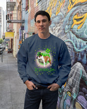 Load image into Gallery viewer, Bulldog Leprechaun Clover St Patrick's Day Gift For Dog Lovers Sweatshirt